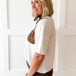 Tiger Print Bralette Oversized Tee