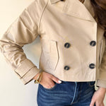 Topanga Beige Crop Mac Jacket