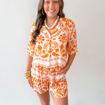 Tribal Print Shirt & Short Set