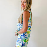 Tropcial Print Ruffled Top & Short Set