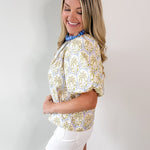 Tropical Palm Print Top