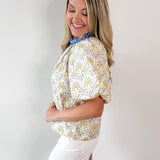 Tropical Palm Print Top