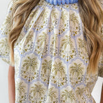 Tropical Palm Print Top