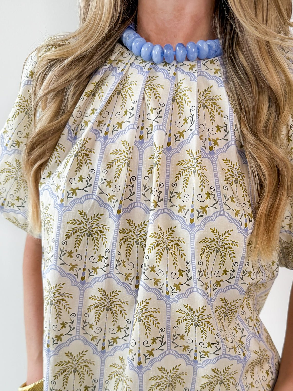 Tropical Palm Print Top