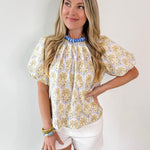 Tropical Palm Print Top
