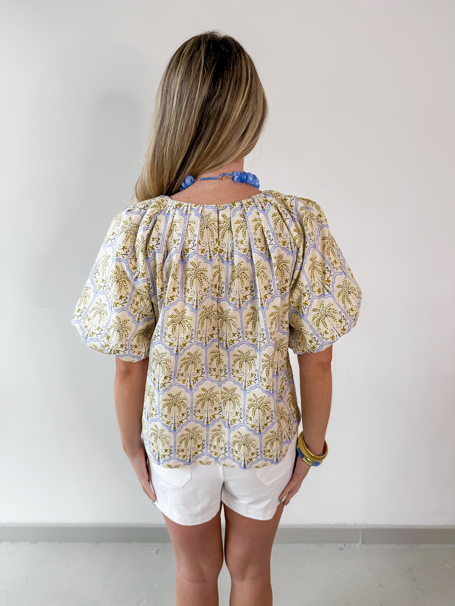 Tropical Palm Print Top