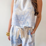 Tropical Palm Top & Shorts Set