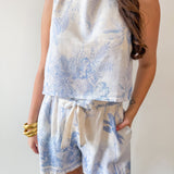 Tropical Palm Top & Shorts Set