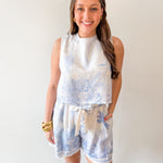 Tropical Palm Top & Shorts Set