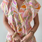 Tropical Poplin Mini Dress