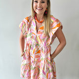 Tropical Poplin Mini Dress