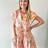 Tropical Poplin Mini Dress