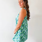 Tropical Print A - Line Dress