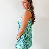 Tropical Print A - Line Dress