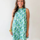 Tropical Print A - Line Dress