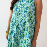 Tropical Print A - Line Dress