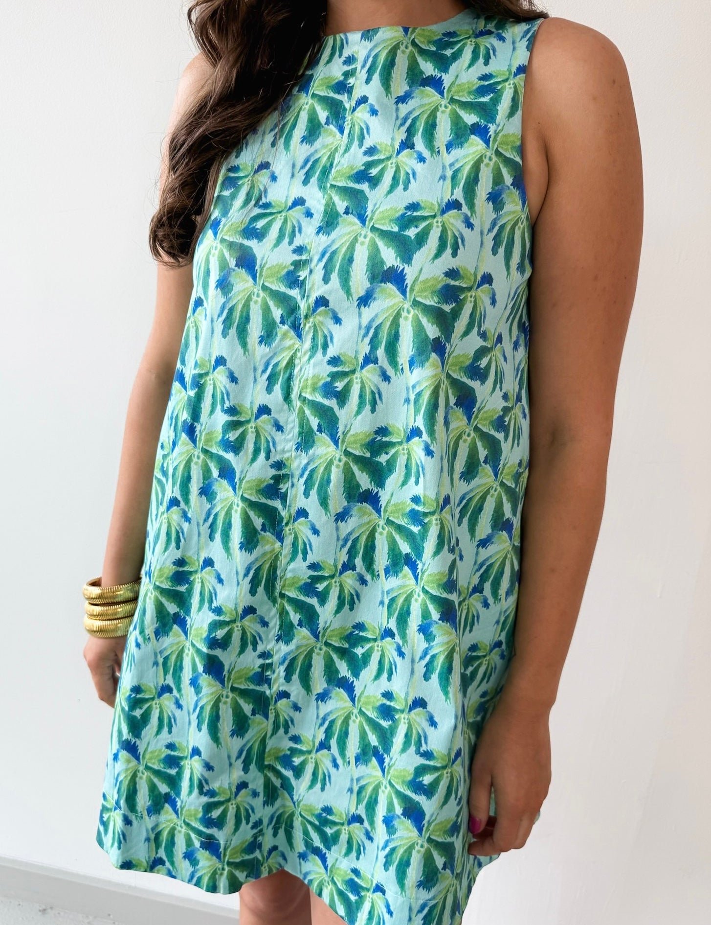 Tropical Print A - Line Dress