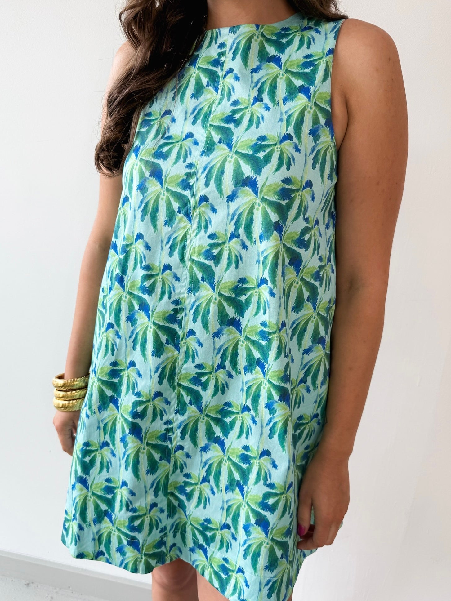 Tropical Print A - Line Dress