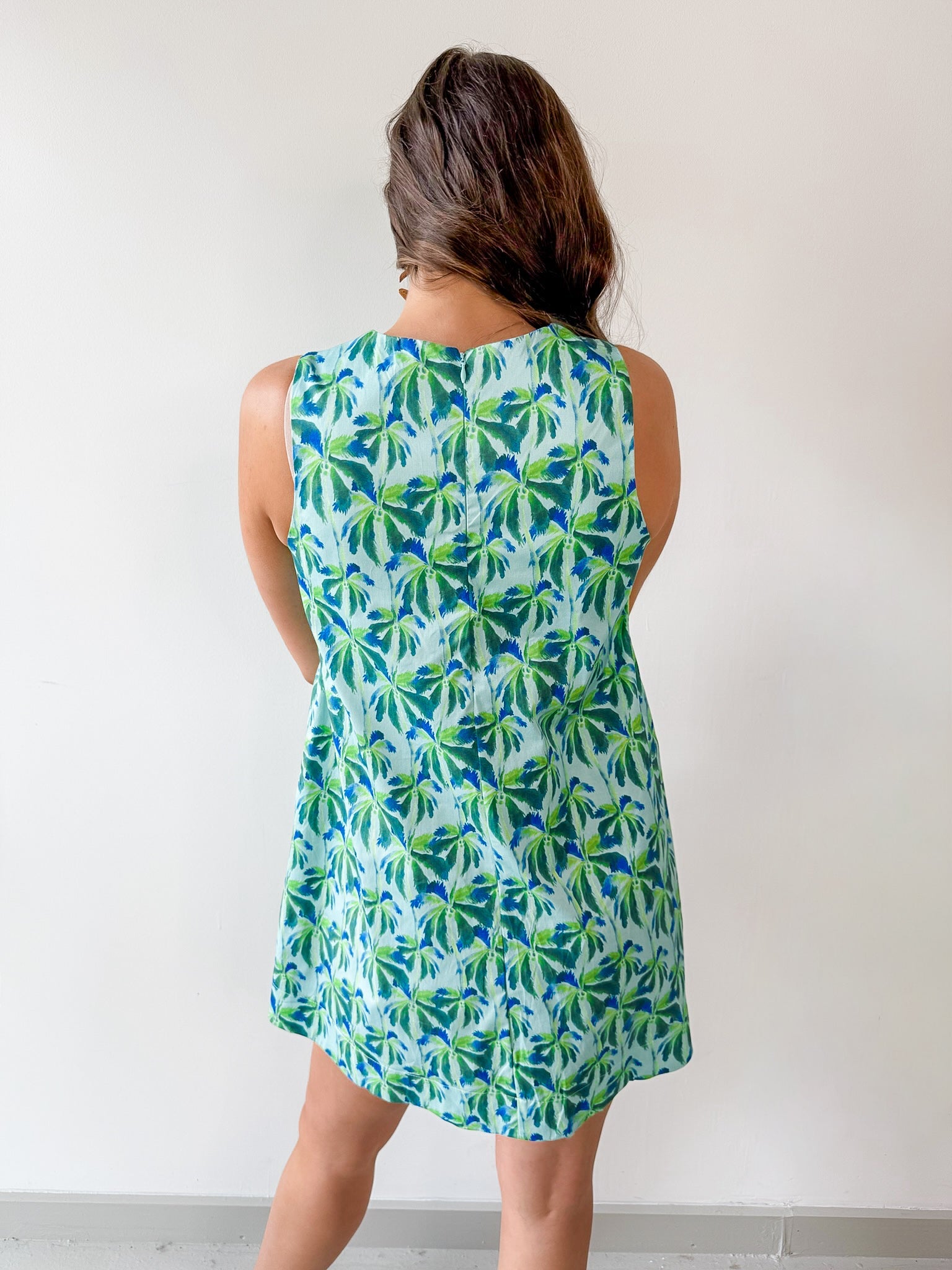 Tropical Print A - Line Dress