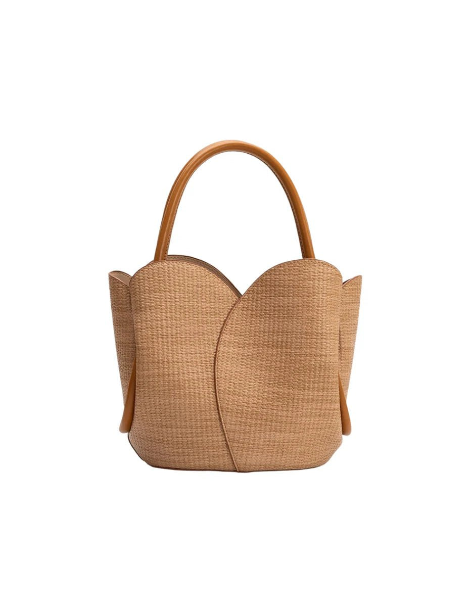 Tulip Raffia Embossed Bag