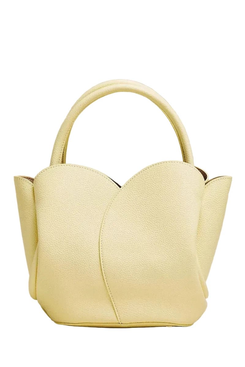 Tulip Vegan Leather Handle Bag
