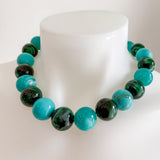 Turquoise & Green Beaded Necklace