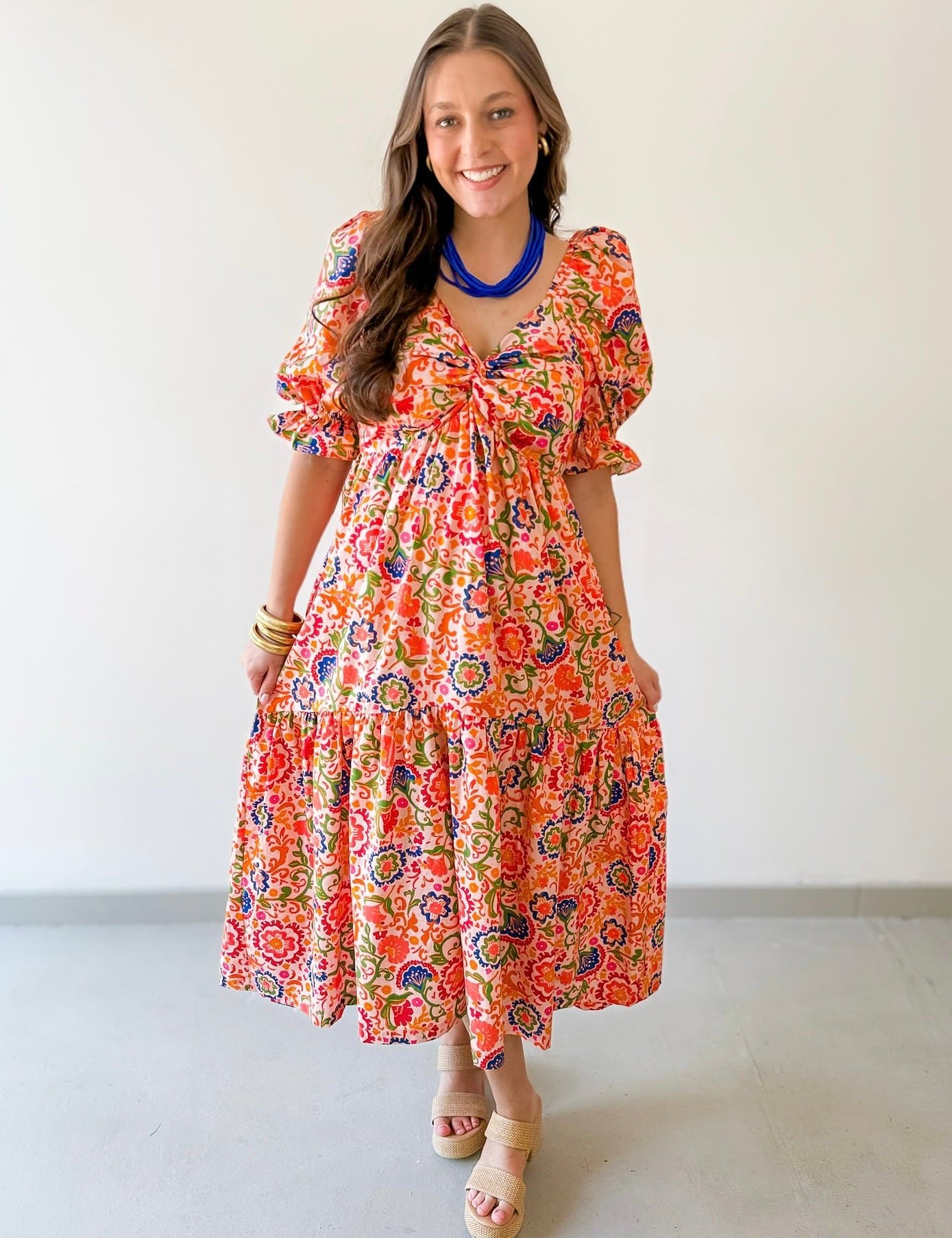 Twisted Knot Empire Waist Dress