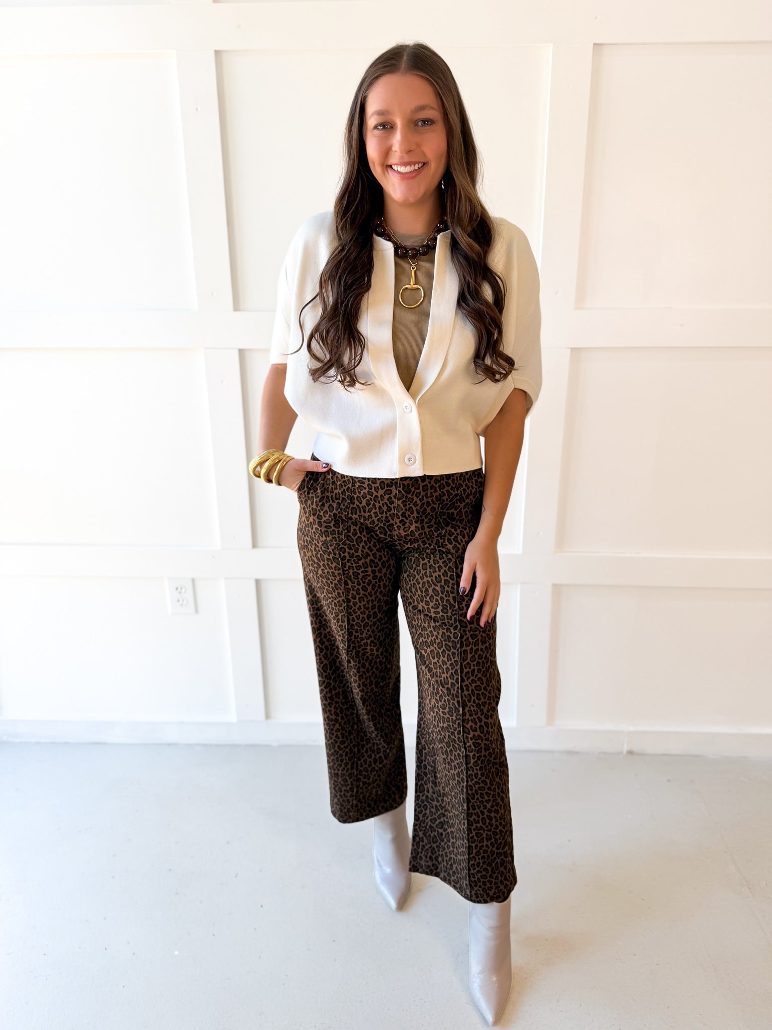 Two Button Ivory Cardigan