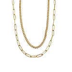 Two - Strand Paperclip Chain Necklace