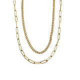 Two - Strand Paperclip Chain Necklace