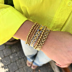 Two - Tone 10mm 7" Watch Band Bracelet