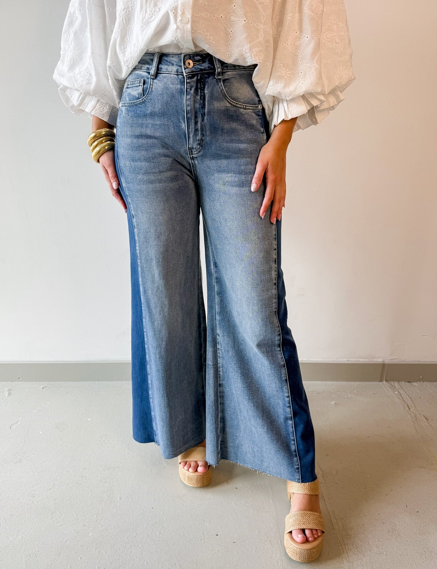 Two tone Denim Jeans