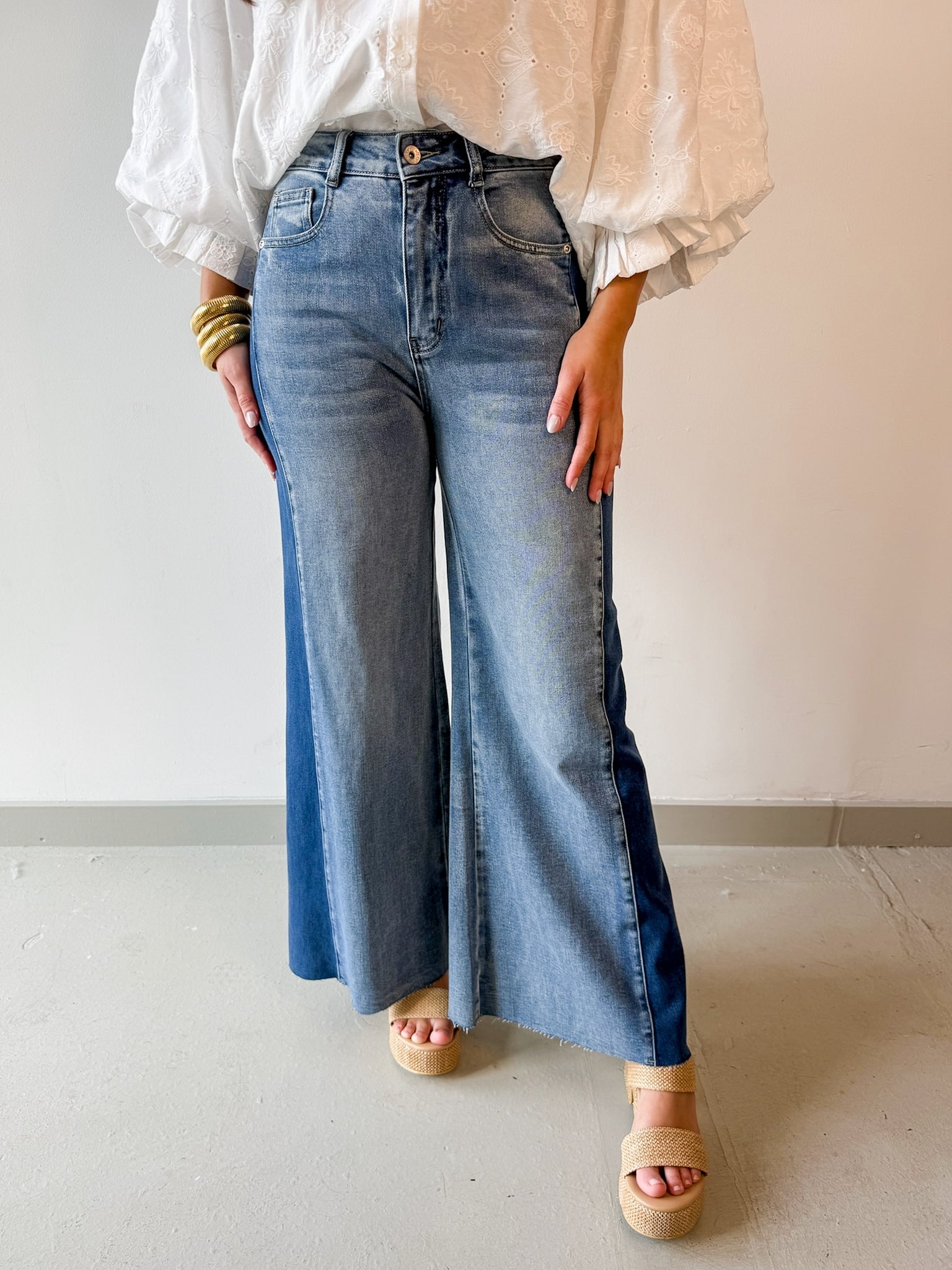 Two tone Denim Jeans