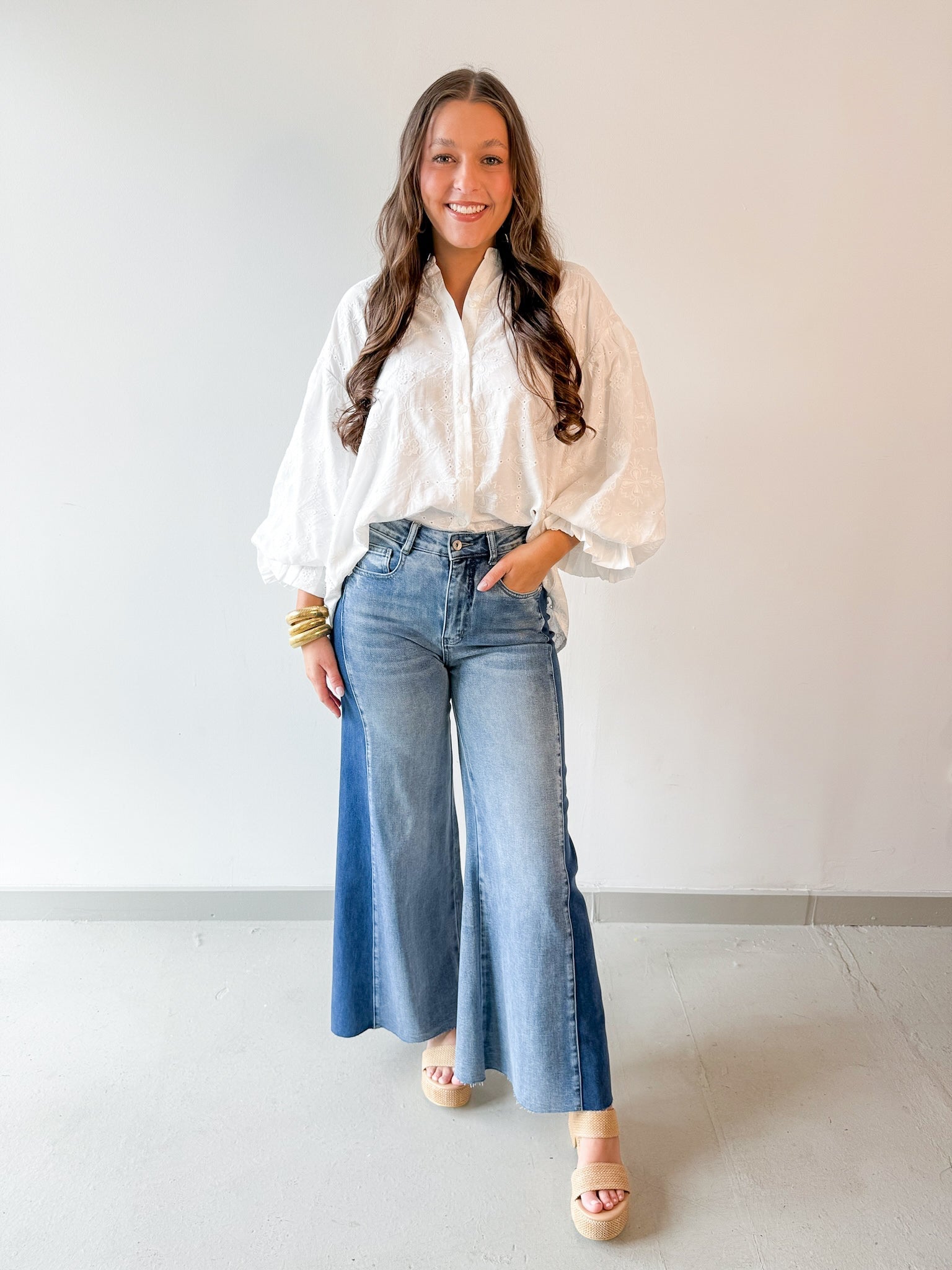 Two tone Denim Jeans