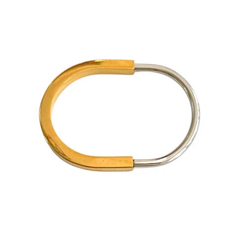 Two - Tone Gold & Silver Capsule Bangle