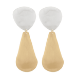 Two Tone Matte Earrings