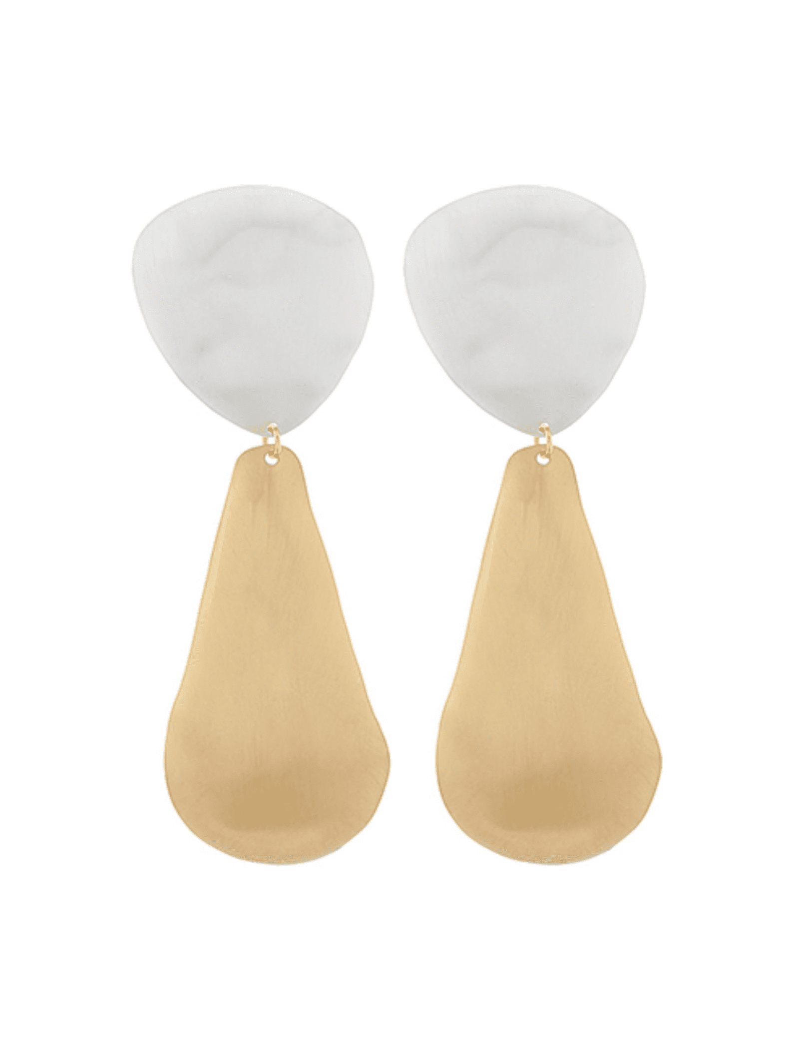 Two Tone Matte Earrings