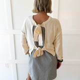 Twofer Sweater Dress- Cream