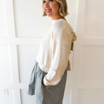Twofer Sweater Dress- Cream