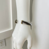 Twotone Cable Cuff - silver