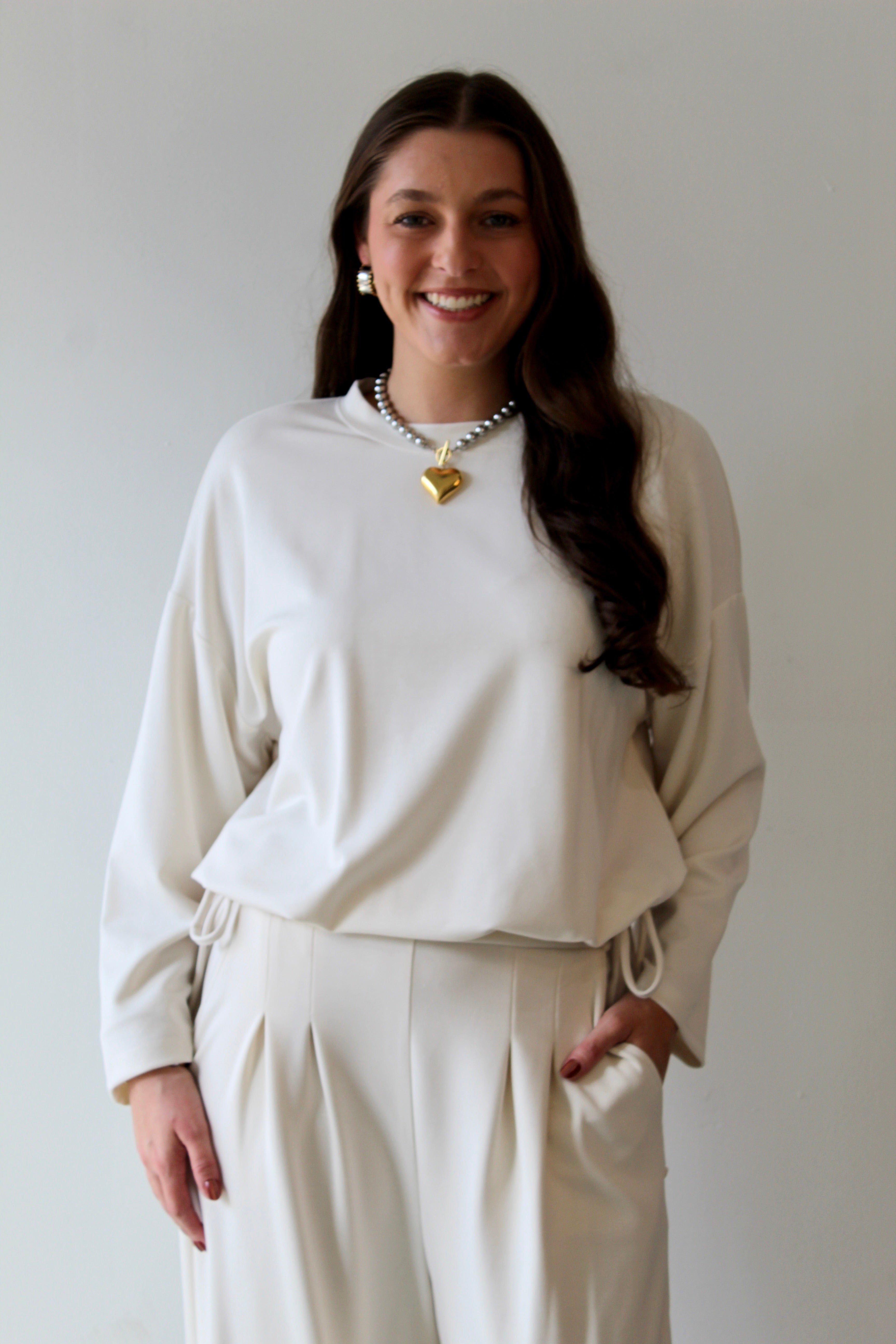 Ultimate Lounge Top and Pleated Wide Leg Pant Set