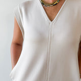 V Neck Everyday Dress - Almond