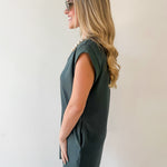 V Neck Everyday Dress -Forest