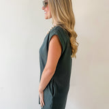 V Neck Everyday Dress -Forest