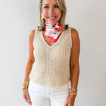V - Neck Knitted Tank