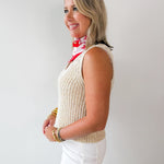 V - Neck Knitted Tank