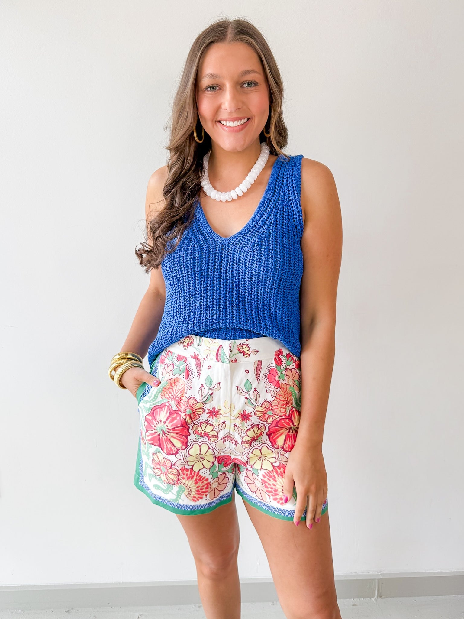 V - Neck Knitted Tank