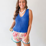 V - Neck Knitted Tank