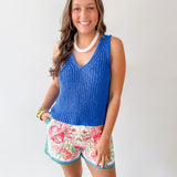 V - Neck Knitted Tank
