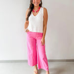 V - Neck Knitted Tank